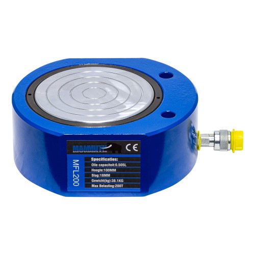 Cylinder hydrauliczny płaski 200 ton/skok 18mm- MFL200