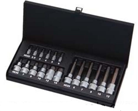 Zestaw końcówek Hex ¼’’ + ½’’ – 18 sztuk-SE812